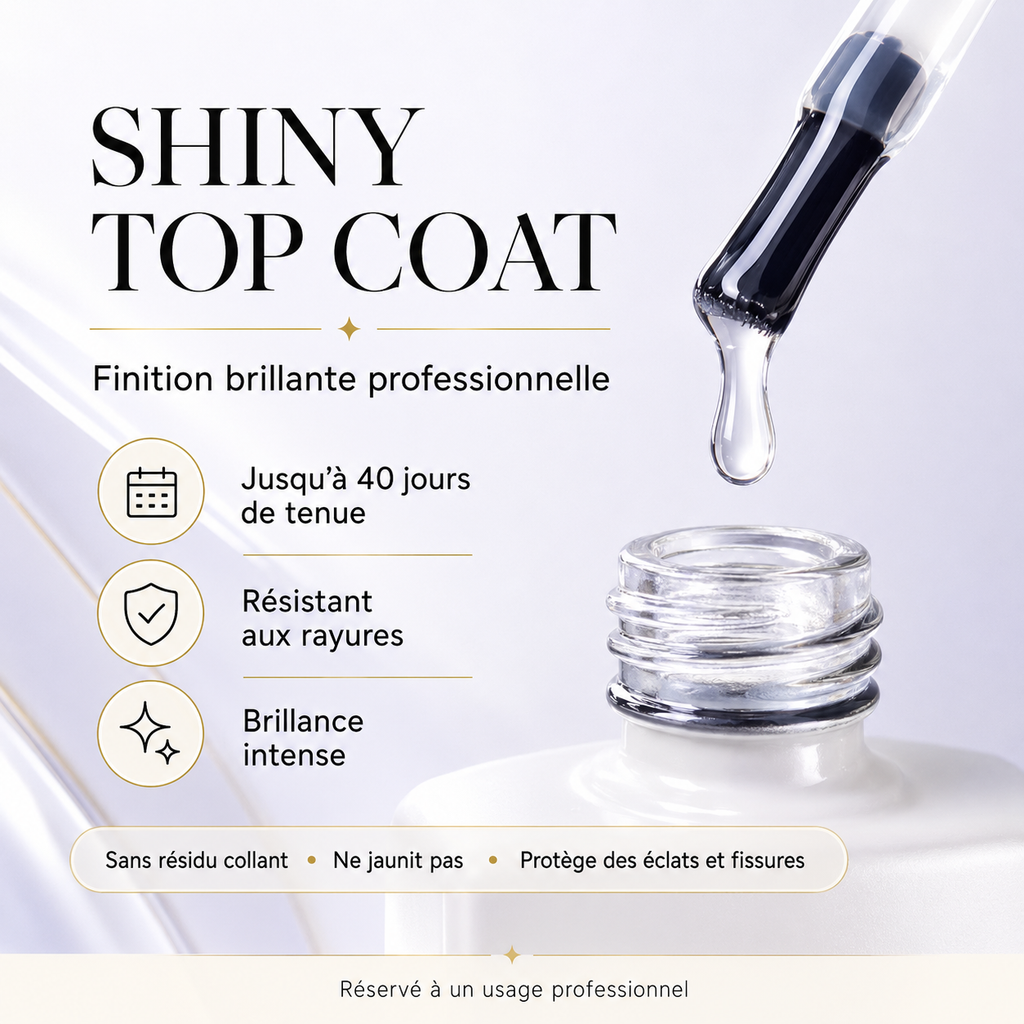 Top coat brillant sans résidu - 15ml