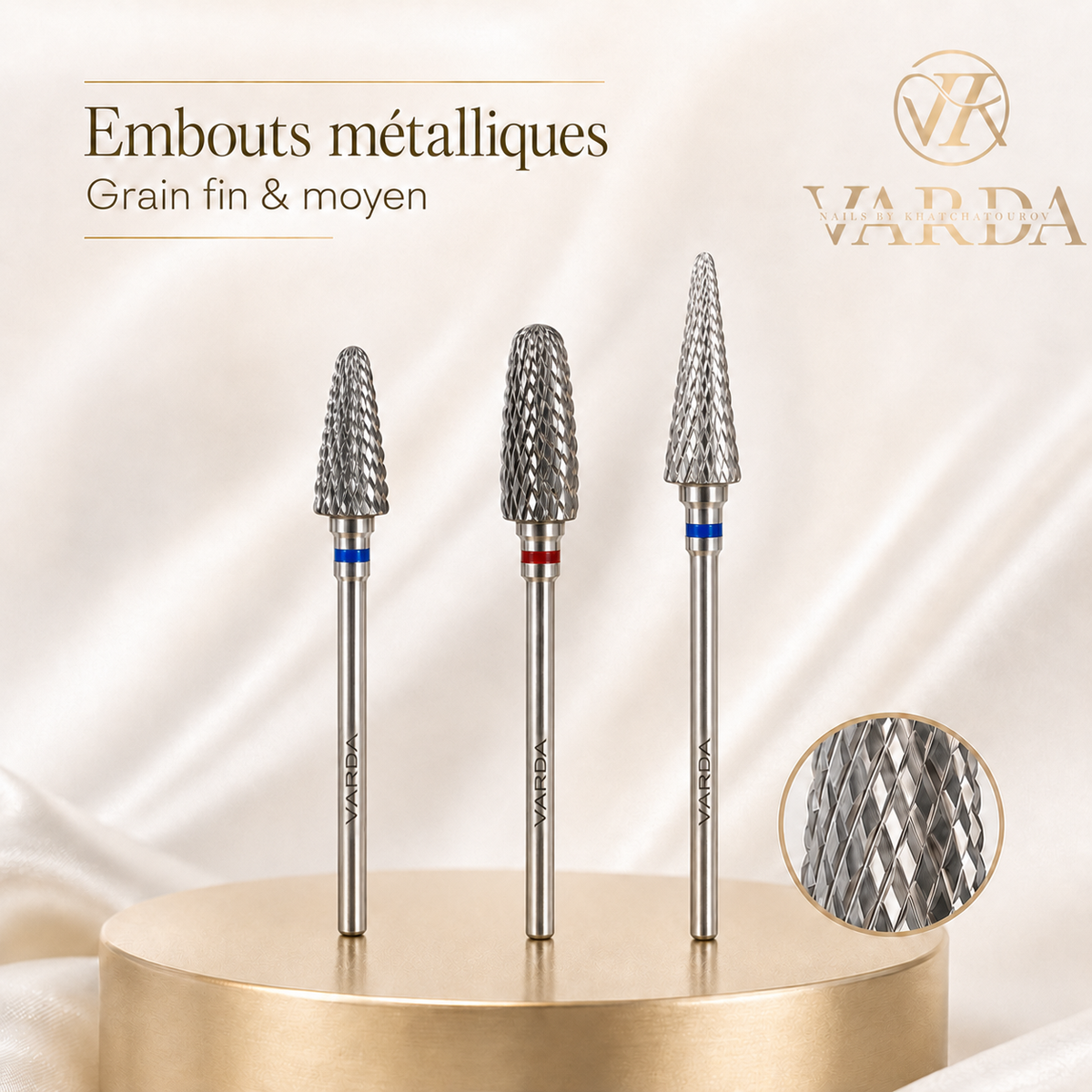 Embouts métalliques pour dépose